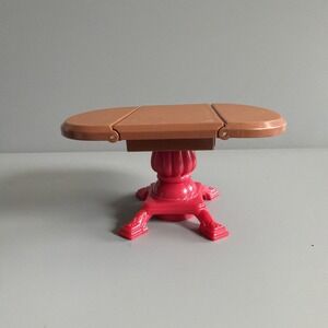 2008 Fisher-Price "Loving Family" Dollhouse Drop Leaf Dining Room Table Red